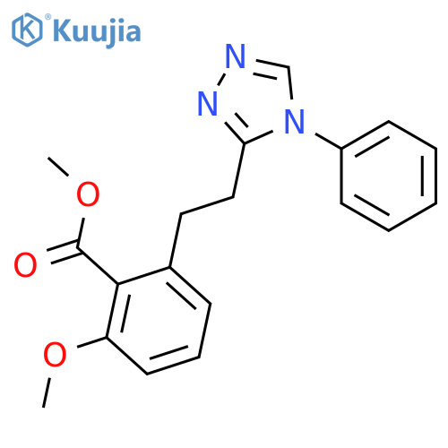 methyl 2-methoxy-6-[2-(4-phenyl-1,2,4-triazol-3-yl)ethyl]benzoate structure
