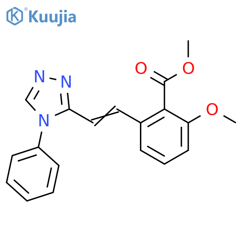 2-Methoxy-6-[2-(4-phenyl-4H-[1,2,4]triazol-3-yl)-vinyl]-benzoic acid methyl ester structure