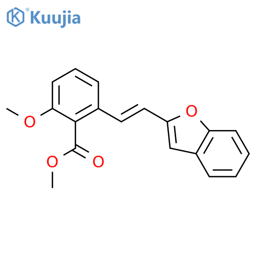 methyl 2-[(E)-2-(benzofuran-2-yl)vinyl]-6-methoxy-benzoate structure