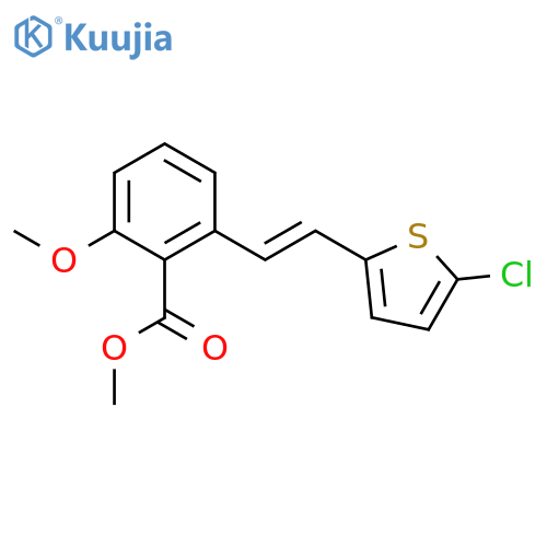 methyl 2-[(E)-2-(5-chloro-2-thienyl)vinyl]-6-methoxy-benzoate structure