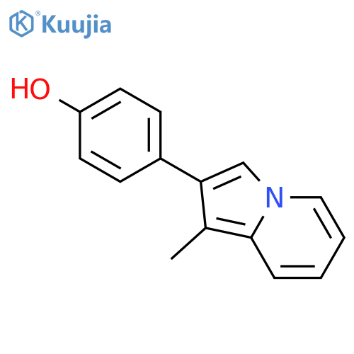 Phenol, 4-(1-methyl-2-indolizinyl)- structure
