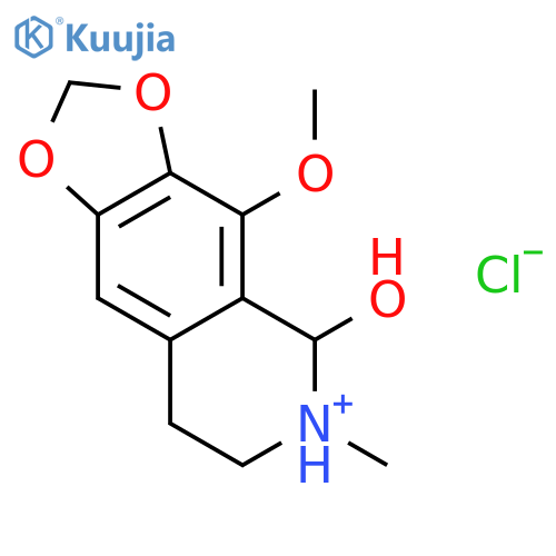 1,3-Dioxolo[4,5-g]isoquinolin-5-ol,5,6,7,8-tetrahydro-4-methoxy-6-methyl-, hydrochloride (1:1) structure