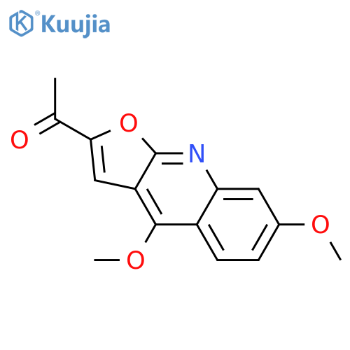 2-Acetyl-4,6-dimethoxyfuro[2,3-b]quinoline; 6-Demethoxy, 7-methoxy structure