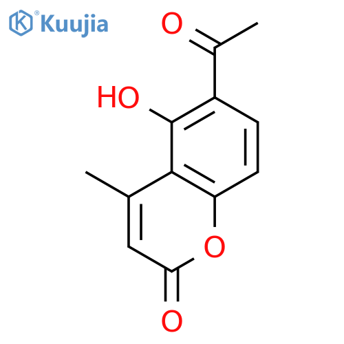 6-Acetyl-5-hydroxy-4-methyl-2H-1-benzopyran-2-one structure