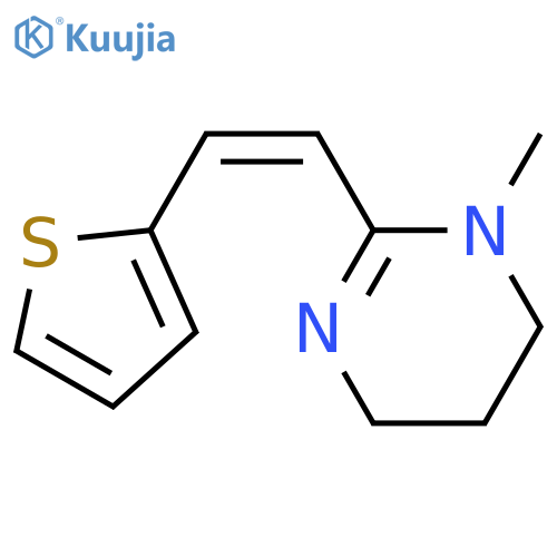 (Z)-1-Methyl-2-(2-(thiophen-2-yl)vinyl)-1,4,5,6-tetrahydropyrimidine structure