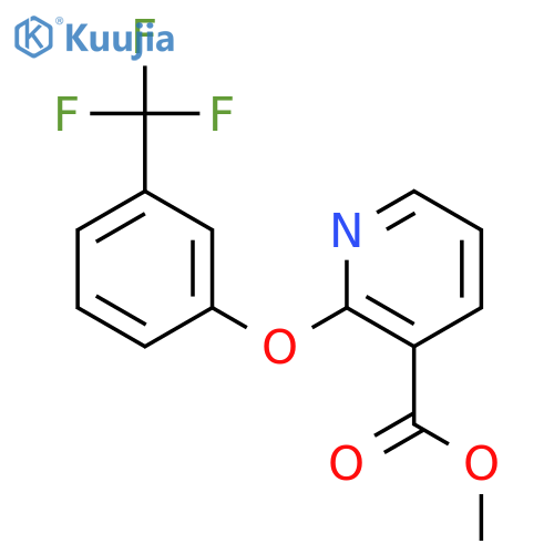 3-Pyridinecarboxylic acid, 2-[3-(trifluoromethyl)phenoxy]-, methyl ester structure