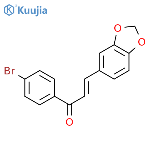 2-Propen-1-one,3-(1,3-benzodioxol-5-yl)-1-(4-bromophenyl)- structure