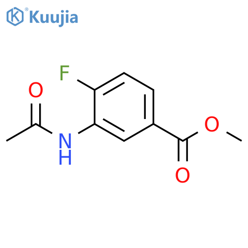 Benzoic acid, 3-(acetylamino)-4-fluoro-, methyl ester structure