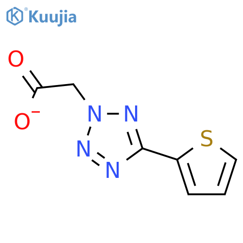 2-5-(thiophen-2-yl)-2H-1,2,3,4-tetrazol-2-ylacetic acid structure