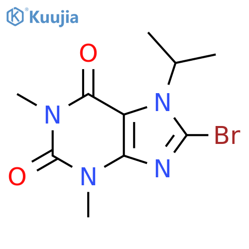 8-bromo-1,3-dimethyl-7-(propan-2-yl)-2,3,6,7-tetrahydro-1H-purine-2,6-dione structure