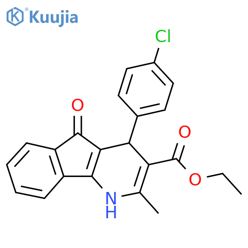 ethyl 4-(4-chlorophenyl)-2-methyl-5-oxo-4,5-dihydro-1H-indeno[1,2-b]pyridine-3-carboxylate structure