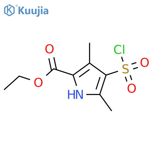 Ethyl 4-(Chlorosulfonyl)-3,5-dimethyl-1H-pyrrole-2-carboxylate structure