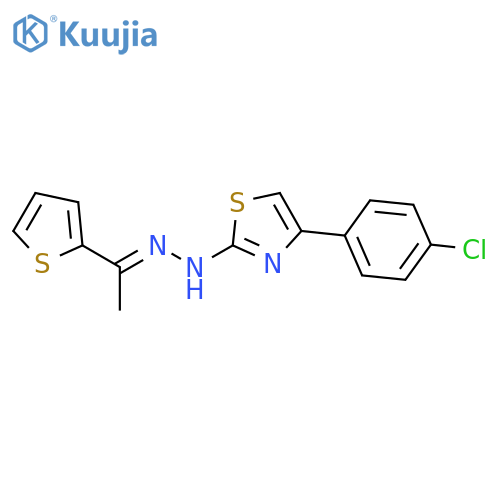 1-(2-thienyl)ethanone [4-(4-chlorophenyl)-1,3-thiazol-2-yl]hydrazone structure