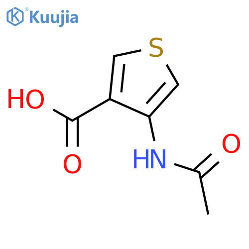 3-Thiophenecarboxylic acid, 4-(acetylamino)- structure