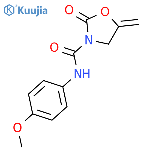 3-Oxazolidinecarboxamide, N-(4-methoxyphenyl)-5-methylene-2-oxo- structure