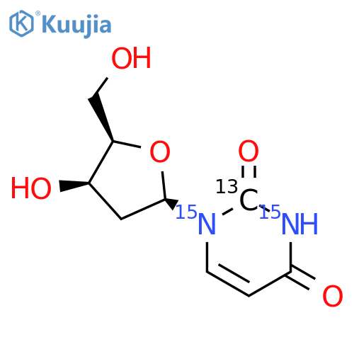 2’-Deoxyuridine-13C,15N2 structure