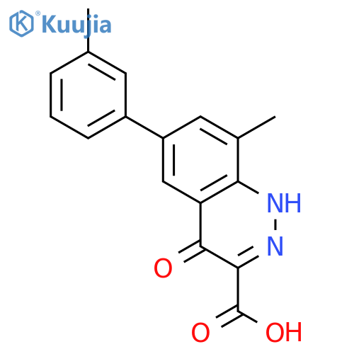 8-Methyl-4-oxo-6-(m-tolyl)-1,4-dihydrocinnoline-3-carboxylic acid structure