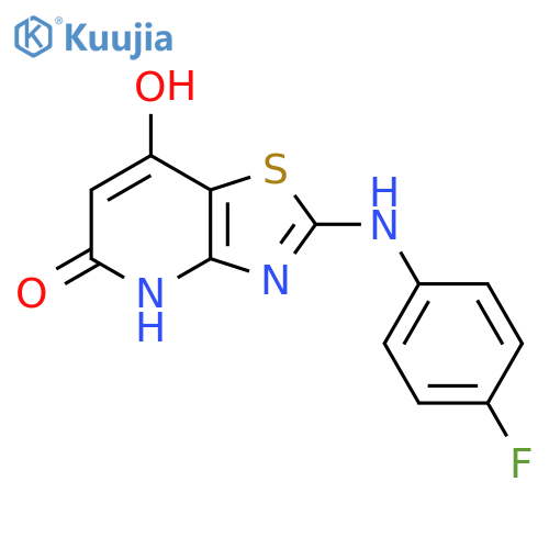 2-(4-Fluorophenylamino)thiazolo[4,5-B]pyridine-5,7-diol structure
