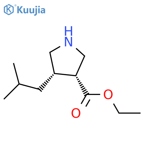 ethyl (3R,4S)-4-(2-methylpropyl)pyrrolidine-3-carboxylate structure