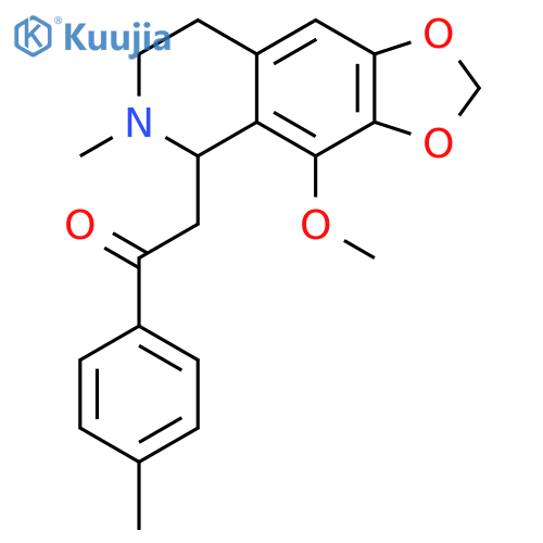 2-{4-methoxy-6-methyl-2H,5H,6H,7H,8H-1,3dioxolo4,5-gisoquinolin-5-yl}-1-(4-methylphenyl)ethan-1-one structure