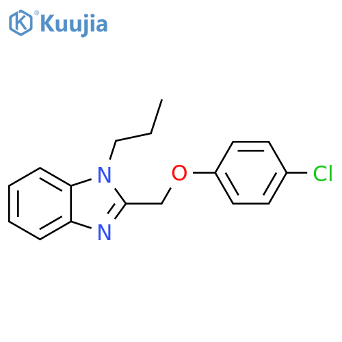 2-(4-chlorophenoxy)methyl-1-propyl-1H-1,3-benzodiazole structure