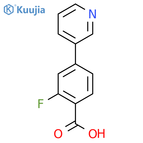 2-Fluoro-4-(pyridin-3-yl)benzoic acid structure