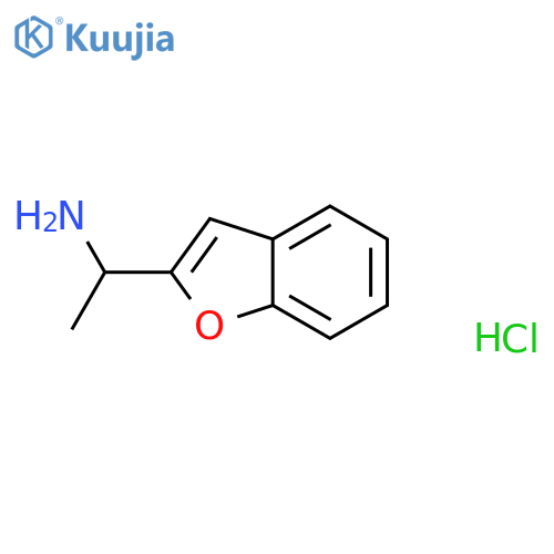 1-(1-benzofuran-2-yl)ethan-1-amine hydrochloride structure