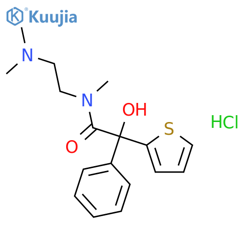 2-Thiopheneacetamide,N-[2-(dimethylamino)ethyl]-a-hydroxy-N-methyl-a-phenyl-, hydrochloride (1:1) structure