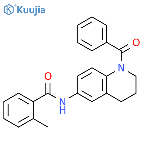 N-(1-benzoyl-1,2,3,4-tetrahydroquinolin-6-yl)-2-methylbenzamide structure