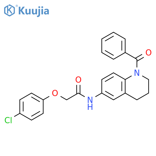 N-(1-benzoyl-1,2,3,4-tetrahydroquinolin-6-yl)-2-(4-chlorophenoxy)acetamide structure