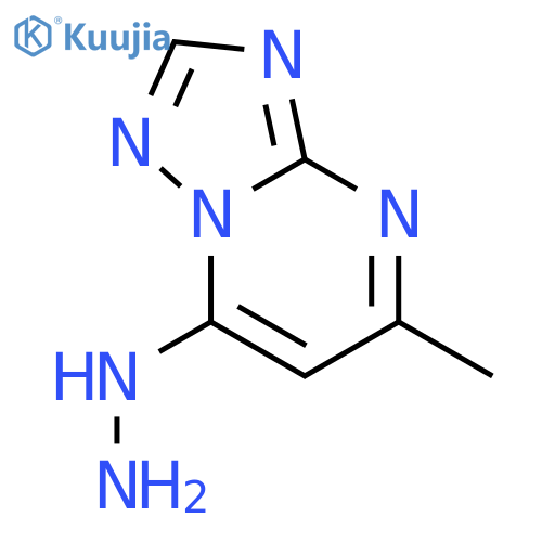 7-hydrazinyl-5-methyl-1,2,4triazolo1,5-apyrimidine structure