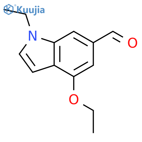 1H-Indole-6-carboxaldehyde,4-ethoxy-1-ethyl- structure