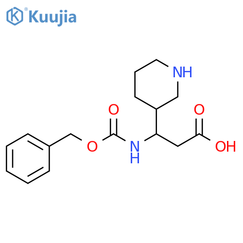 β-[[(phenylmethoxy)carbonyl]amino]-3-piperidinepropanoic acid structure