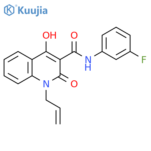 N-(3-fluorophenyl)-4-hydroxy-2-oxo-1-(prop-2-en-1-yl)-1,2-dihydroquinoline-3-carboxamide structure