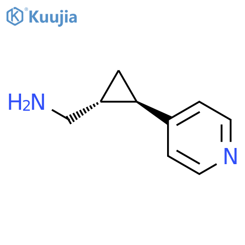 rac-(1R,2R)-2-(pyridin-4-yl)cyclopropylmethanamine structure