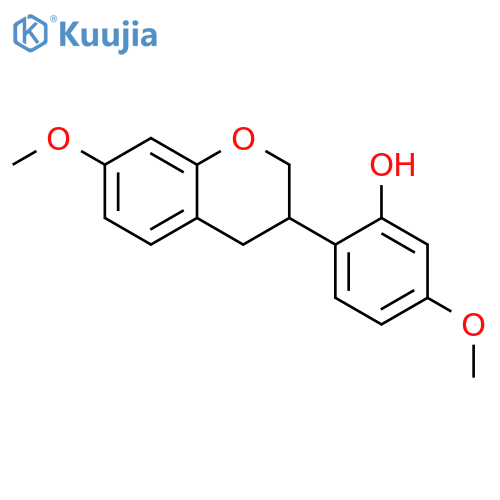 5-methoxy-2-(7-methoxy-3,4-dihydro-2H-chromen-3-yl)phenol structure