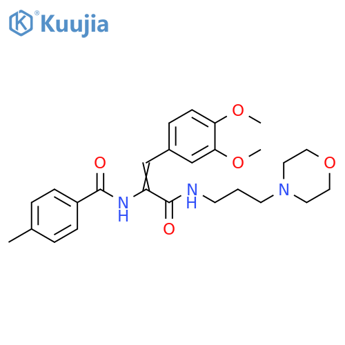 (2Z)-3-(3,4-dimethoxyphenyl)-2-(4-methylphenyl)formamido-N-3-(morpholin-4-yl)propylprop-2-enamide structure