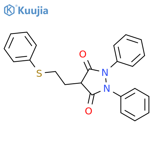 1,2-Diphenyl-4-(2-phenylthioethyl)-3,5-pyrazolidinedione structure