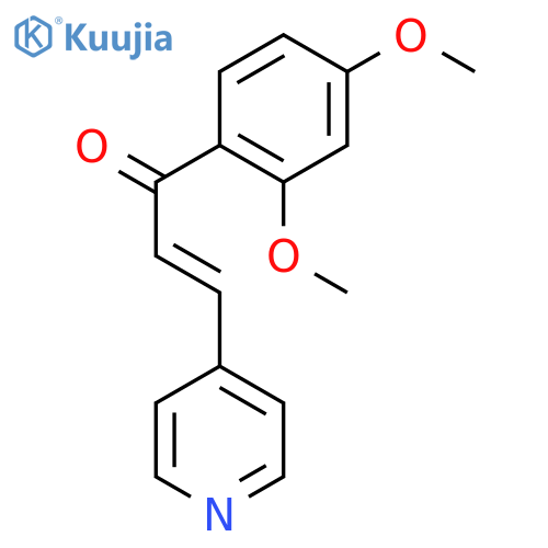 2-Propen-1-one,1-(2,4-dimethoxyphenyl)-3-(4-pyridinyl)- structure