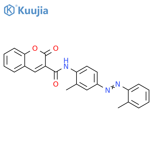 (E)-N-(2-methyl-4-(o-tolyldiazenyl)phenyl)-2-oxo-2H-chromene-3-carboxamide structure