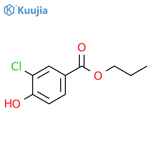 Propyl 3-chloro-4-hydroxybenzoate structure