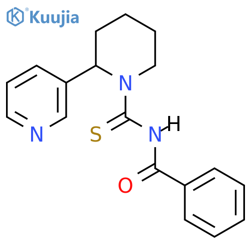 N-(2-Pyridin-3-ylpiperidine-1-carbothioyl)benzamide structure