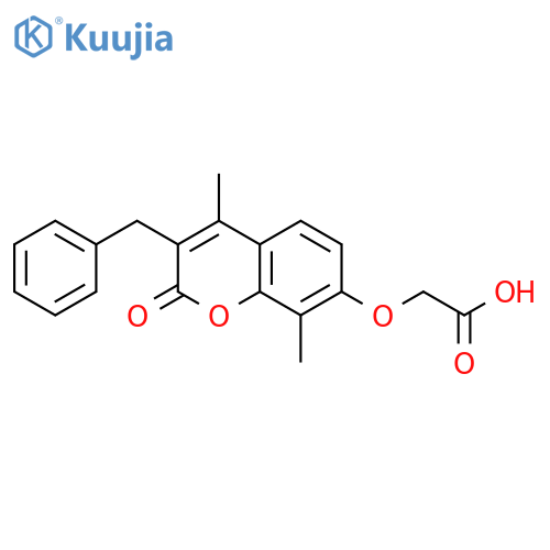 (3-Benzyl-4,8-dimethyl-2-oxo-2H-chromen-7-yl)-oxyacetic Acid structure