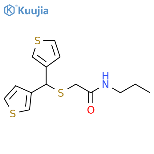 Acetamide, 2-[(di-3-thienylmethyl)thio]-N-propyl- structure