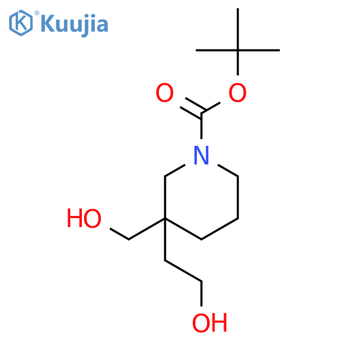 tert-Butyl 3-(2-hydroxyethyl)-3-(hydroxymethyl)piperidine-1-carboxylate structure