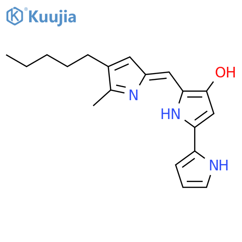 5-(5-methyl-4-pentyl-pyrrol-2-ylidenemethyl)-1H,1'H-[2,2']bipyrrolyl-4-ol structure