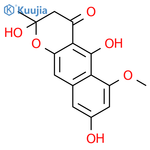 2,5,8-trihydroxy-6-methoxy-2-methyl-2,3-dihydro-4H-benzo[g]chromen-4-one structure