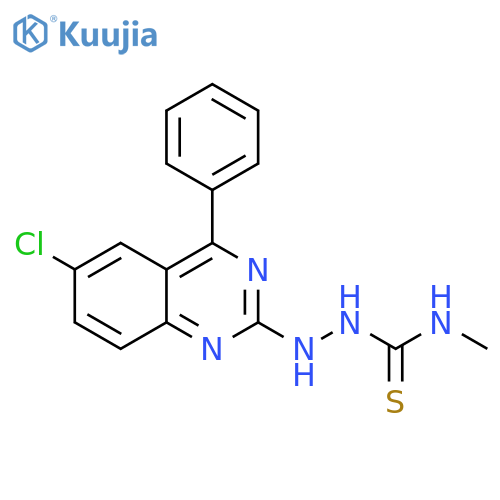 1-(6-chloro-4-phenylquinazolin-2-yl)amino-3-methylthiourea structure