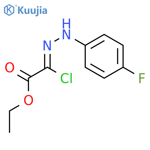 2-Chloro-2-(4-fluoro-phenyl-hydrazono)-acetic acid ethyl ester structure