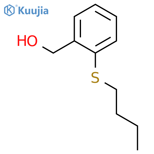 Benzenemethanol, 2-(butylthio)- structure